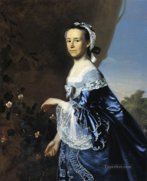 ジョン・シングルトン・コプリー Painting - ジェームズ・ウォーレン夫人 マーシー・オーティス 植民地時代のニューイングランドの肖像画 ジョン・シングルトン・コプリー